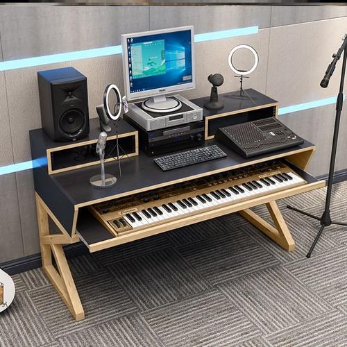 編曲工作臺(tái)音樂(lè)制作桌錄音棚midi鍵盤(pán)調(diào)音琴桌錄音室電鋼琴工作室